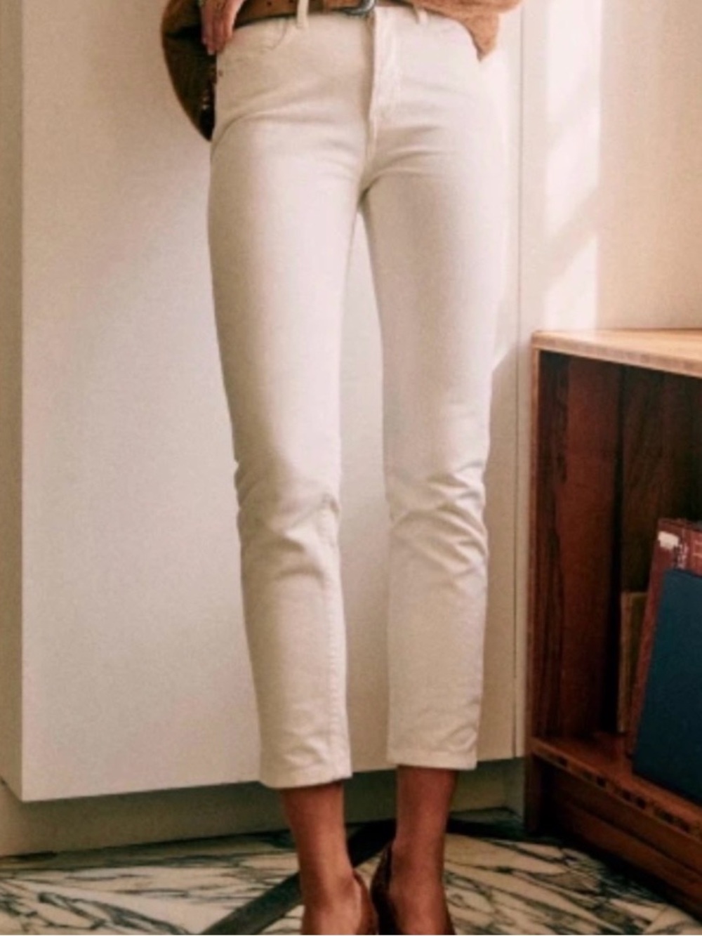 Sézane White Brut Sexy Jeans